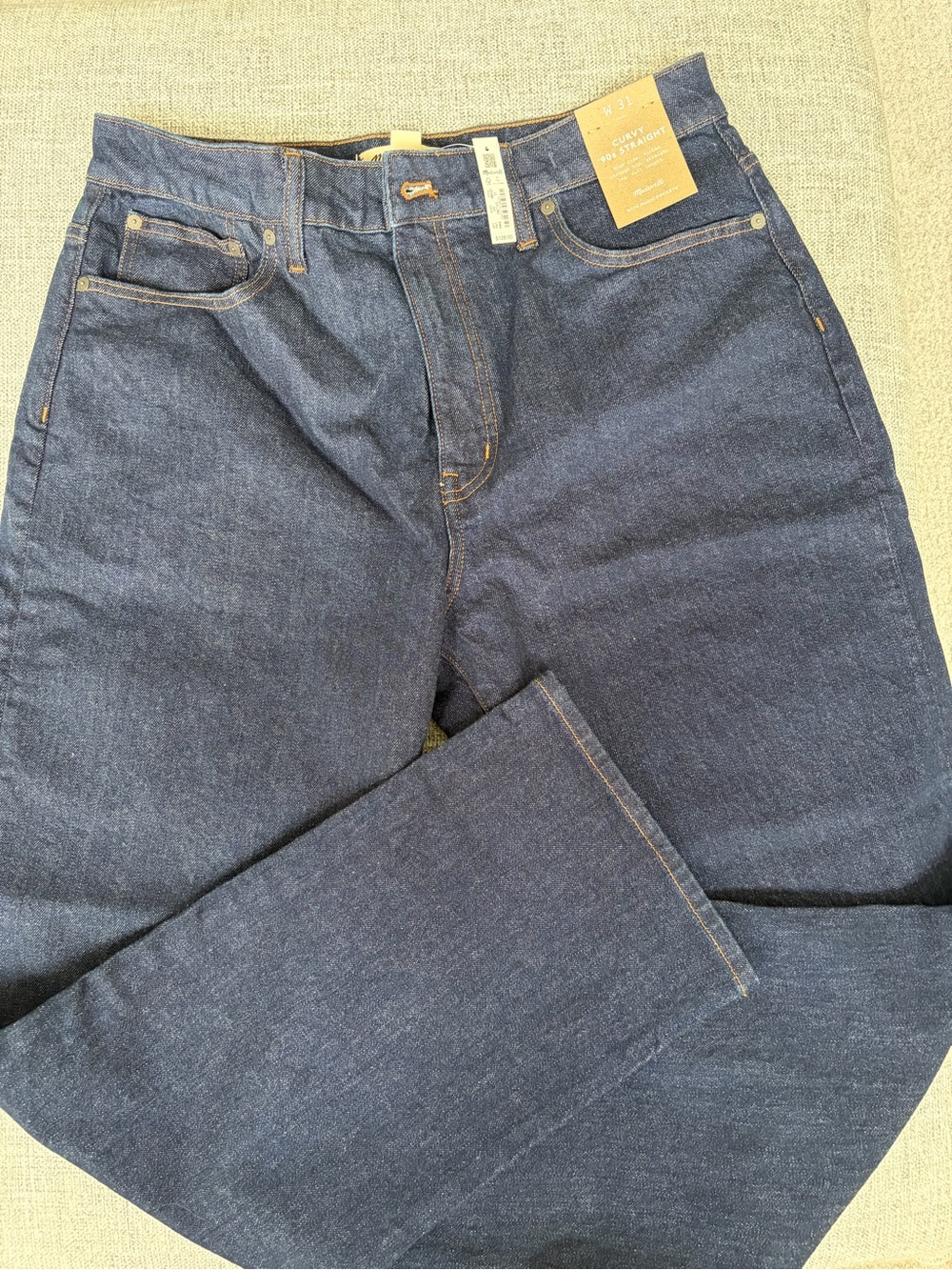 Madewell Dark Blue Women's Straight-Leg Jeans